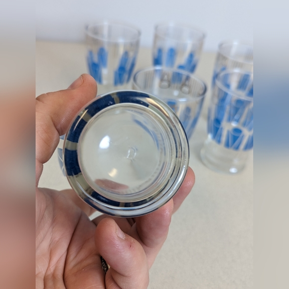MCM Set of 6 Glasses Vintage Barware Vintage Juice Glasses MCM Tumblers Domimion - Picture 9 of 9